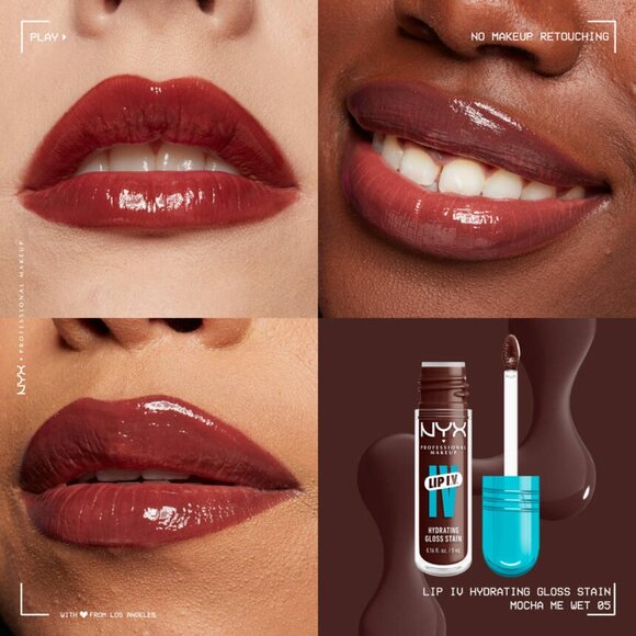 Mocha NYX Lip IV Hydrating Gloss Serum and stain - Picture 1 of 4